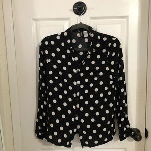 Polka dots cotton long sleeves
